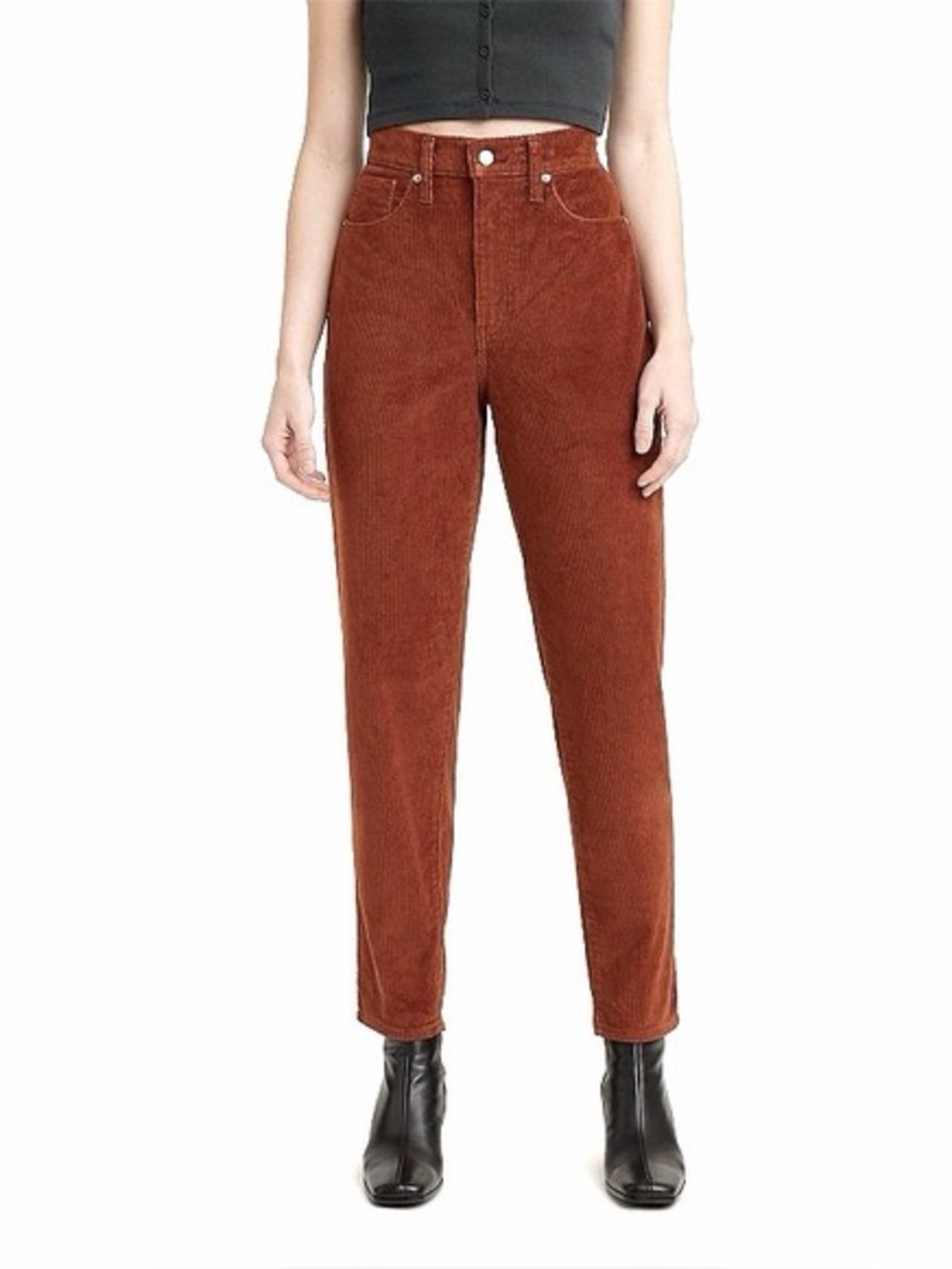 Levi’s High Waisted Mom Jean in Rust Corduroy Size 29